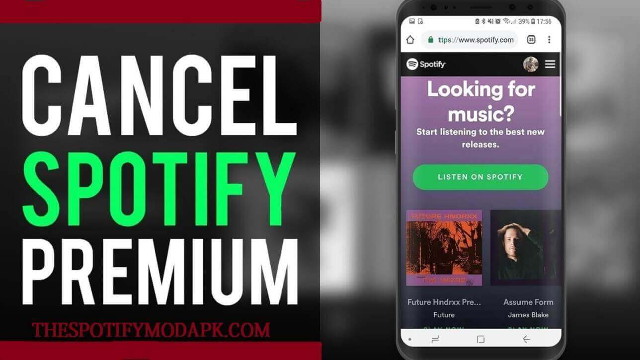 Cancel a Spotify premium account